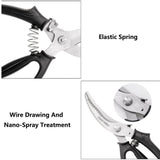 Kitchen Scissors Shears Cutter Blades for Meat Comfortable Handle Kitchen Tool Black V1369-AZ3-W-21309