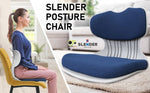 2X Slender Chair Posture Correction Seat Floor Lounge Padded Stackable BLUE V274-FT-SLDC-BU-X2