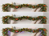 Christabelle 2.74m Sable Fir Christmas Garland Pre Lit Multi Function LED Timer Mantel Staircas 112_SENSF274
