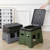 Grey Portable Folding Toilet Stool Outdoor Camping Car Emergency Portable Potty Chair V888-ELOSUNG51318