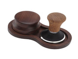 Coffee Hammer Tamping Kit Walnut Stainless Steel Tamper Distributor Set with Universal Base for V1294-YM0717-3118220188011
