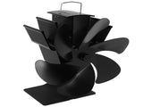 6 Blades Heat Powered Stove Fan Self Starting High Temperature Resistant Fireplace Fan LT385 4 Black V1294-YM3113220250411-0421
