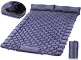 Double Camping Pad with Built-in Pillow Foot Pump Inflatable Mattress for Tent/Backpacking V1107-CS-LYCD1