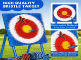 Axe Throwing Bristle Target Set with 8 Throwing Safety Axes and Ninja Stars Flexible Stand for Kids V985-AXETARGET