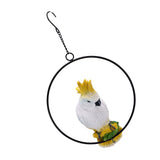 Iron Ring Parrots Decor Bright Texture Waterproof Iron Ring Parrots Resin Pendant Crafts V1294-YM0715-3115210265111