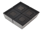 4PCS Sofa Risers Square 4in Porose Bed Lifts Furniture Risers for Fixing Small Pointy Feet Black V1294-YM0716-3117220169111