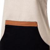 J Elliot Home Selby Cotton Apron 83 x 68 cm Sandstone & Black V442-IDC-APRON-SELBY-SANDSTONE-SH