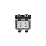 Outdoor Double Wall Socket With Usb Waterproof Heavy Duty Electrical Outlet With Wall Box V1188-MS-227-1552