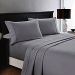 Deluxe Linen 1200TC Cotton Rich Sheet Set Charcoal King Single V442-KIT-SHEETS-1200TCCOTTONRICH-CHARCOAL-KS