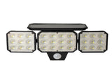 120-LED Solar Motion Sensor Outdoor Wall Light, 3 Adjustable Heads with 270&deg Coverage, 800 Lumens V1341-ZY-GYGPU3PZ-1PCS