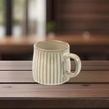 High-Fired Ceramic Stoneware Ribbed Stripe Mug 460ml Matt EARTHY BROWN V274-HA-LA-P0024808-YE