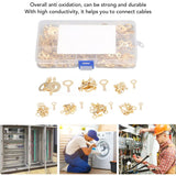540 Pcs Gold Brass Ring Terminal M3 M4 M5 M6 M8 M10 O Shape Terminal Wire Connector V1237-ZY-715-143