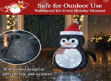 2-Pack Lighted Christmas Penguin Decoration Lantern Collapsible Metal Frame Yard Ornament with 45 V1107-LIGHTED CHRISTMAS PENGUIN DECORATION LANTERN1