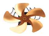 5 Blade Heat Powered Stove Fan Aluminum Alloy Noiseless Wall Hanging Thermal Powered Fireplace Fan V1294-YM0706-3114230124412