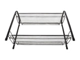Black Double-Tier Kitchen Storage Rack Organizer for Coffee Station, Spice Bottles, and Seasoning V1370-AZ4-08682