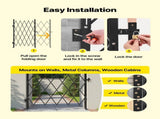 Single Folding Security Gate, Lockable Scissor Gate with 360 degree Swivel Casters, Outdoor V952-GZDZDAQM79483EIKM001V0