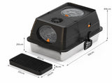 Black Extra Large Stainless Steel Cat Litter Box, Foldable Covered Cat Litter Tray with Top & V1243-MSPT144-BLACK-L-OO