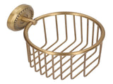 Hollow Out Toilet Paper Holder Antique Rust Proof Wall Mounted Tissue Roll Basket Rack for Bathroom V1294-YM0521-3112220089511