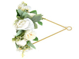 Floral Hoop Metal Ring Wreath Artificial Wall Hanging Wreath for Wedding Home Coffee ShopTriangular V1294-YM0901-3115210112712