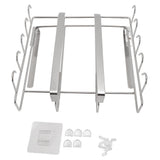 Under Cabinet Hanging Shelf Stainless Steel Under Shelf Storage Rack with Multiple Hooks for Cutting V1294-YM0901-3118240222511