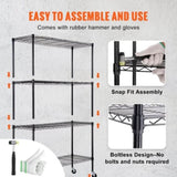 VEVOR Storage Shelving Unit with Wheels, 4-Tier Adjustable, 700 lbs Capacity, Heavy Duty Garage V952-YXLZLKHJC18DXZ4I6V0