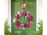 Artificial Tulip Flowers for Front Door Farmhouse Pink Spring Flower Branch Door V1263-JX-1659