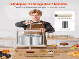 3.17 Gal/12L Fruit Wine Press, 2 Stainless Steel Barrels, Manual Juice Maker, Cider Apple Grape V952-GJYZJTMBXG126ECPKV0