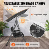 VEVOR 2-Seat Patio Swing Chair, Outdoor Patio Swing with Adjustable Canopy, Porch Swing with Storage V952-TJQQ71INX53IW648VV0