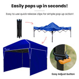 RED TRACK 3x3m Ultra Compact Folding Gazebo, Walls, Carry bag, Portable Outdoor Popup Marquee for V219-OTDGZBRT3WBA