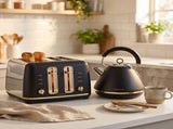 Morphy Richards Ascend Soft Gold Kettle Toaster Set 1.5L Electric Jug & 4-Slice Toaster Satin B MRAC-KTTS-BK