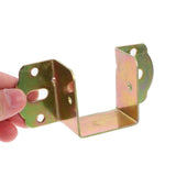 Fence Railing Brackets, Light Yellow Galvanized Iron, Easy Install, for Wood Fences 10Pcs V1192-AZ-W-27217
