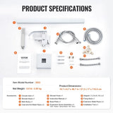 VEVOR Freestanding Bathtub Faucet, Floor Mount, Freestanding Tub Filler, Shower Mixer Taps, Two V952-PBKSLTPGGSFXY1TTZV0