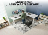 FORTIA Corner Standing Desk, 160x140cm, 72-118cm Sit to Stand Up Electric Height Adjustable, White V219-ADKCORFOR1WTSA