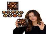 Halloween Rotating Light Up NFC Music Box Fridge Magnet, Mini Vinyl Record Player Spinning Display V1366-AZ2-W-24712