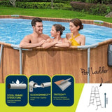 Bestway Swimming Pool Steel Frame Luxury Pool & SPA Massage Set 6.1x3.66x1.22m BW-POOL-OV-610-56720