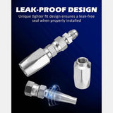 2pcs Hydraulic Hose Repair Kit, Reusable, 2-Wire Reusable Hydraulic Repair Fitting 3/8Inch V1370-AZ4-07568