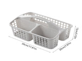 Plastic Storage Divided Tool Bin, 3 Compartments Plastic Shower Caddy Basket, Portable Divided V1189-WXFWAL-20260319-00364