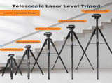 CIGMAN 59-inch Lightweight Adjustable Laser Level Tripod with 3-Way Swivel Pan Head, Bubble Level, V413-CTP-01