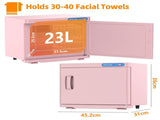 Pink 23L Hot Towel Warmer Cabinet with UV Sterilizer for Salon and Home Use LSB-59262