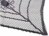 Black Polyester Halloween Tablecloth 122x244cm Spider Web Bat Design, Reusable Creepy Table Cover V1192-AZ-W-21572