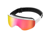 Frameless Ski Goggles, Magnet Cylindrical Lens with Pink Revo Coating, OTG Anti fog Snow Goggles for V952-HXJWKBSDCXHJ4LNEU001V0