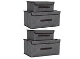4 Pcs Non Woven Storage Box Case Dustproof Collapsible Two Large and Two Small for Household Home V1294-YM0512-3117220250913