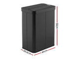 Devanti Rubbish Bin 70L Automatic Sensor Kitchen Bin, Slim Smart Garbage Can Touchless Rectangular SB-E-70L-BK