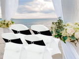 Spandex Chair Sashes Bands 50PCS Stretch Chair Ties Bows with Buckle Slider for Wedding Party V1258-DP02-C-1409