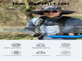 Dual Solar Fan Hat with Rechargeable Battery - Wide Brim UPF 50 Sun Protection Bucket Hat - Khaki V888-ELOSUNG41727