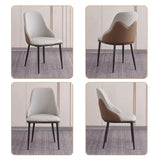 VELLUTO Dining Chair Modern upholstered Leather Kitchen Chairs with armrests Bathtub Chair Leisure V255-SE-DICH-DRGREY