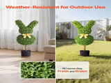 Artificial Topiary Bunny-Shape Boxwood Ball, 2 Set 914mm Faux Boxwood Plant Balls, Fake Silk Tree V952-HYMRGXJS36YCU74VB001V0