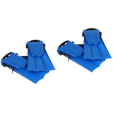 2 Pairs Short Rubber Swim Flippers for Adults, Comfortable for Swimming and Training V1192-AZ-W-20450