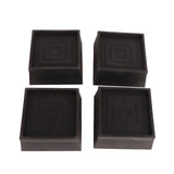 Furniture Riser 2 Inch Stackable TPU Square Desk Riser Heavy Duty Waterproof Anti Slip Black V1294-YM0714-3113210209411