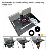 Router Table Insert Plate Aluminum Alloy Wood Milling Flip Board Trimming Machine Engraving V1369-AZ3-W-05626